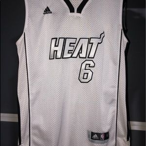 Lebron James White Hot Miami Heat jersey